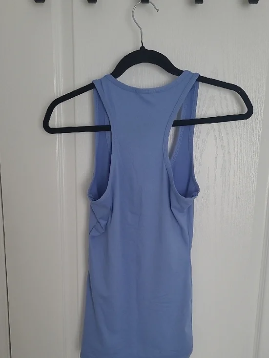 Active Basic Light Blue Scoop Neck Racerback Tank - Picture 3 of 3